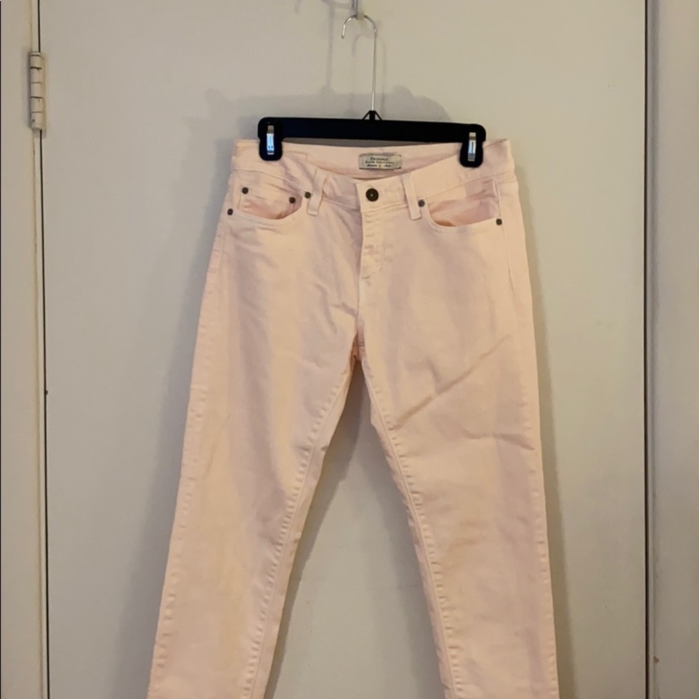 Baby Pink Mid-Rise Jeans
